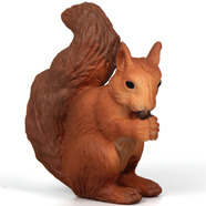 MECHILE仿真動(dòng)物模型兒童玩具擺件動(dòng)物園認知小北極熊犀牛河馬老虎狼羊駝 小松鼠