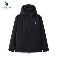 U.S. POLO ASSN.沖鋒衣男保羅秋冬戶外運動夾克外套三合一登山服上衣男裝 漫暮黑【三合一】 L 170（120-135斤左右）