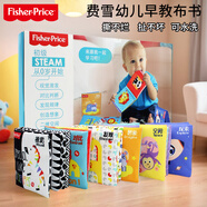 費雪（Fisher-Price）嬰幼兒早教布書套裝初級STEAM6本寶寶布書兒童啟蒙生日禮物禮品