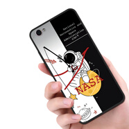 夢(mèng)逸軒適用vivo X7磨砂X7D手機(jī)套X7A硅膠X7L手機(jī)殼×7a全包防摔軟保護(hù)殼男女情侶時(shí)尚潮流  太空人（簡(jiǎn)約單殼款）XW 