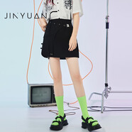 金苑裙子女2022夏季新款設計感時尚潮流A字氣質半身短裙子B222125 黑色 S(160/65A)