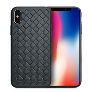 品怡適用蘋果12 iPhone8plus XS 11Pro max XR編織紋散熱手機(jī)軟殼 編織紋【黑色】 iPhoneX/XS