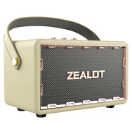 狂熱者（ZEALOT）MT01無(wú)線藍(lán)牙音箱話筒音響60W低音炮手機(jī)家庭KTV復(fù)古派對(duì)聚會(huì)居家桌面便攜式大音量通用高音質(zhì)音響 傳奇之聲大功率【皓月白】