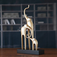 一森諾北歐簡(jiǎn)約大象擺件客廳電視柜裝飾品桌面酒柜創(chuàng  )意現代輕奢家裝軟飾 吉象如意-金色