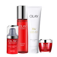 玉蘭油OLAY新生塑顏套裝爽膚水乳液精華面霜補水保濕提拉緊致淡化細紋 面+水+面霜+眼霜