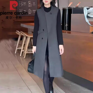 皮爾卡丹（pierre cardin）氣質(zhì)毛呢?zé)o袖背心連衣裙女士秋冬季大碼歐貨中長(zhǎng)款內(nèi)搭打底裙 灰色（升級(jí)版） 2XL 【建議125-140斤】