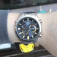 卡西歐（CASIO) EDIFICE 系列商務(wù)休閑防水太陽(yáng)能六局電波石英男士手表 EQW-T640YD-1A9