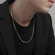 戚小米項鏈男潮嘻哈麻花鏈美式男生配飾高級感百搭鈦鋼鏈子簡(jiǎn)約鎖骨鏈女 蛇骨鏈
