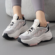 阿迪達(dá)斯 （adidas）三葉草女鞋夏季新款OZGAIA復(fù)古運(yùn)動老爹鞋厚底休閑鞋跑步鞋 IH3397/亮白/淺灰/一號黑 39 (240mm)