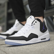 耐克（NIKE）官方艦店男鞋AIR FLIGHT 89氣墊運動(dòng)鞋AJ4兄弟款籃球鞋休閑跑步鞋 AR1000-104/AJ23/復古白黑藍 43
