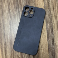 銀悅（YINYUE） iphone13promax手機(jī)殼復(fù)古羊巴皮毛絨蘋(píng)果13鏡頭全包防摔硅膠保護(hù)套 【羊巴皮】石墨黑 iPhone 13 Pro Max