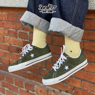 Converse匡威 One /All Star 經(jīng)典黑白翻毛皮男女鞋休閑運(yùn)動(dòng)板鞋 171585C 38