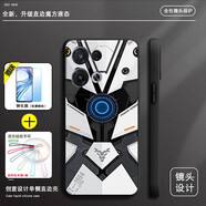 留春 opporeno8Pro手機(jī)殼reno8Pro保護(hù)套o(hù)ppo防摔全包軟超薄情侶潮男硅膠機(jī)械 Reno8 Pro【優(yōu)雅黑-黑白鎧甲】全包鏡頭
