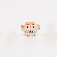 日本藥師窯貓頭鷹小擺件迷你陶瓷日式禮物生日車載桌面寵物裝飾 【招財貓頭鷹】&高2.5cm