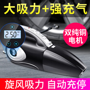 巨木 車載吸塵器充氣泵兩用一體機(jī)汽車多功能四合一大功率車用車家兩用手持式車內(nèi)小型強(qiáng)力大吸力隨手吸塵機(jī) 吸塵充氣一體機(jī)數(shù)顯【旋風(fēng)吸力 自動充停 】