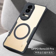 訊迪（Xundd） 適用oppo reno10手機(jī)殼reno10pro氣囊防摔保護(hù)套pro+硅膠透明磁吸支架全包殼 Reno10Pro【引磁款·鐳射紋】防摔