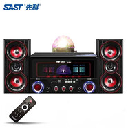 先科（SAST）電腦音箱臺式機2.1聲道多媒體音響 高音質(zhì)游戲家用藍牙音響電視有源音箱K歌套裝 黑色炫酷彩燈版+魔球彩燈 標配+32G精選無(wú)損音樂(lè )U盤(pán)