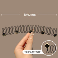 雯雨2024新款碎發(fā)整理神器山茶花插梳發(fā)夾后腦勺前額發(fā)箍頭飾大號發(fā)卡 4#黑色花朵