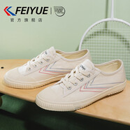 飛躍（Feiyue）官方帆布鞋男女款復(fù)古國(guó)潮透氣運(yùn)動(dòng)休閑鞋子女鞋春秋款小白鞋205 米色205 37