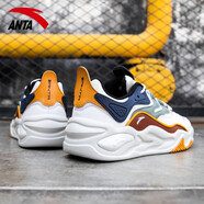 安踏男鞋春季運動(dòng)鞋男士網(wǎng)面透氣潮流時(shí)尚老爹鞋戶(hù)外休閑旅行鞋跑步鞋 一度灰/紅木棕/深藍黑-2 44