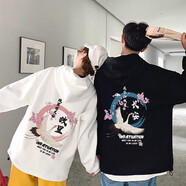 love legend情侶裝衛(wèi)衣全套秋冬套裝流寬松學(xué)生百搭上衣連帽外套團體服定制 （長安故里）黑色/白色 男M+女S