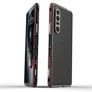 龍豈 Sony Xperia 1 III手機殼索尼XP10III金屬邊框保護殼3代磨砂潮牌個(gè)性創(chuàng  )意三 索尼1 III 3代（金屬邊框式-螺絲固定）黑紅