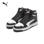 彪馬（PUMA）經(jīng)典復(fù)古籃球風(fēng)熊貓配色中幫板鞋男女REBOUND MID369573 黑色-白-01 41