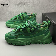 JEPSEN增高歐洲站男鞋秋季2025年新款網(wǎng)紅休閑運(yùn)動(dòng)鞋厚底男跑步鞋 綠色 43