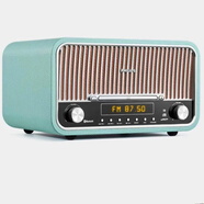 飛利浦（PHILIPS）高端經(jīng)典復(fù)古藍牙桌面音響低音炮家用HIFI發(fā)燒膽機收音機臥室CD播放機電視音箱 蘋果綠