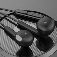 凡銳 耳機有線(xiàn)入耳式重低音手機游戲吃雞K歌耳麥適用于oppo華為vivo小米榮耀 馬卡龍黑色(3.5mm)