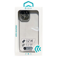 DEVIA迪沃 透明全包流金電鍍手機殼 適用于蘋(píng)果iPhone 13系列 銀邊【蘋(píng)果13ProMax】