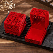 結婚戒指仿真鉆戒一對女男士情侶假鉆戒1克拉開(kāi)口婚禮道具對戒 男50分女1克拉活口一對+古風(fēng)盒子2個(gè)