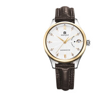 名爵（MANJAZ） 瑞士手表簡(jiǎn)約機械女表 女休閑腕表送老婆媽媽圣誕禮物 白盤(pán) 間金殼 7291U X1-WK-A6