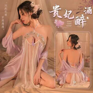 情趣內衣sm羞恥高檔刺激網(wǎng)衣黑絲性感誘惑連體衣大碼夫妻房事戰袍 貴妃醉酒套裝-純欲古裝戰袍 S小碼【70-100斤】