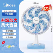 美的（Midea）臺式轉頁(yè)扇電風(fēng)扇鴻運扇臺式學(xué)生宿舍家用轉頁(yè)扇落地扇家用 FGAU40D 【2024升級款】