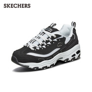 斯凱奇（Skechers）秋冬經(jīng)典熊貓鞋男女同款休閑情侶鞋子 女款/黑色/白色/BKW 39