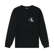 Calvin Klein 卡爾文·克萊恩 CK男裝休閑圓領長袖男 套頭上衣男 黑色 S