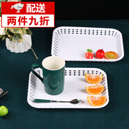 DISID甜品臺(tái)展示架點(diǎn)心茶歇盤擺臺(tái)派對(duì)盤子多層果盤下午茶擺盤塑料 【2個(gè)裝】白色甜品展示深盤 1個(gè)