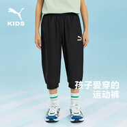 彪馬兒童褲子七分褲 黑色90001 120 