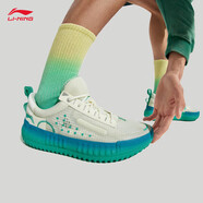 李寧RSR 202丨籃球鞋男鞋秋季潮流百搭籃球文化鞋ABCU045 乳白色/銅綠色-5 41.5