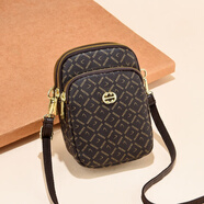 酷奇袋鼠多層手機包女2025新款春季迷你輕便小包包時(shí)尚豎款百搭單肩斜挎包 小勾