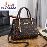 袋鼠（KANGAROO）包包女2025秋冬季中年女包媽媽包大容量時(shí)尚單肩斜挎包 ALD黑