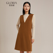歌莉婭Gloria/歌莉婭   100支全羊毛背心裙  11CL4K220 86Y咖啡色 M