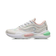 李寧（LI-NING）女鞋跑步鞋V8女子穩(wěn)定支撐減震跑鞋 標(biāo)準(zhǔn)白/珍珠白ARHR056-5 35