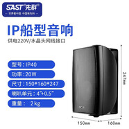 先科（SAST）IP網(wǎng)絡(luò )廣播室外戶(hù)外防水音柱公園景區工廠(chǎng)礦學(xué)校校園智能公共ip音響音響音箱