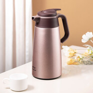 萬(wàn)象（WANXIANG）保溫壺時(shí)尚家用戶(hù)外水壺雙層不銹鋼大容量保溫瓶帶把真空保溫水瓶 T20-香檳金2L
