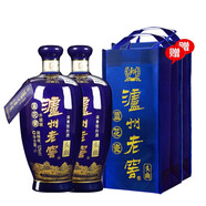 瀘州 老窖股份出品頭曲 藍花瓷 52度 濃香型 高度白酒 1L大瓶裝 52度 1000mL 2瓶