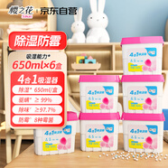 櫻之花吸濕器650ml*6衣柜除濕盒干燥劑防霉防潮神器家用宿舍衣物吸水袋