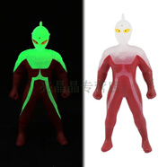 夜光奧特曼小怪獸解壓玩具發(fā)光彈力拉伸軟膠人偶小男孩捏捏樂(lè ) 賽文奧特曼夜光