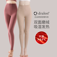 Carey Kay高腰收腹保暖褲女德絨發(fā)熱提臀顯瘦打底褲女秋褲抗寒毛褲襯褲 淺駝色 2XL 【建議體重130-140斤】